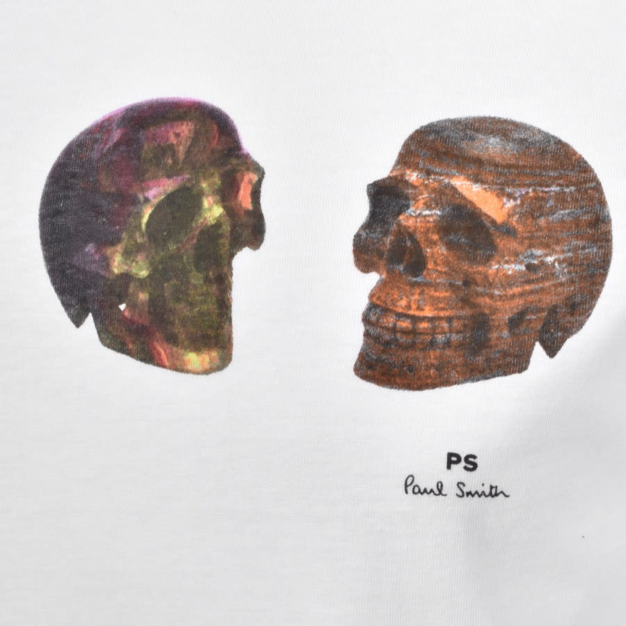 Alternative Image for ProductPS By Paul Smith Multi Skull T Shirt White3